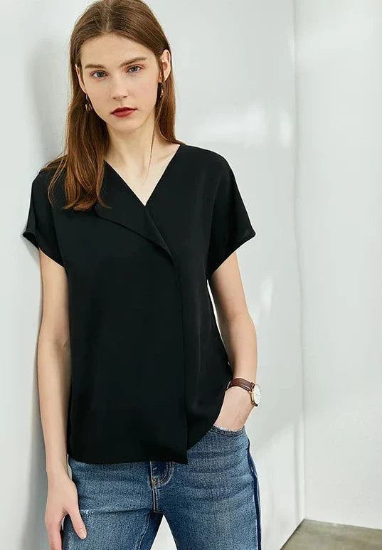 Blusa Babado de Chiffon